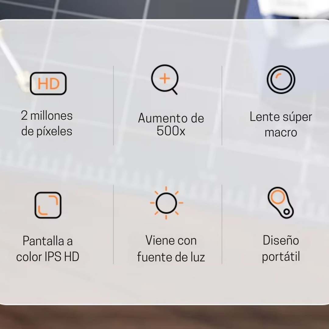 Microscopio Digital 500x (repara y observa con gran precisión) 🔬💡⚡