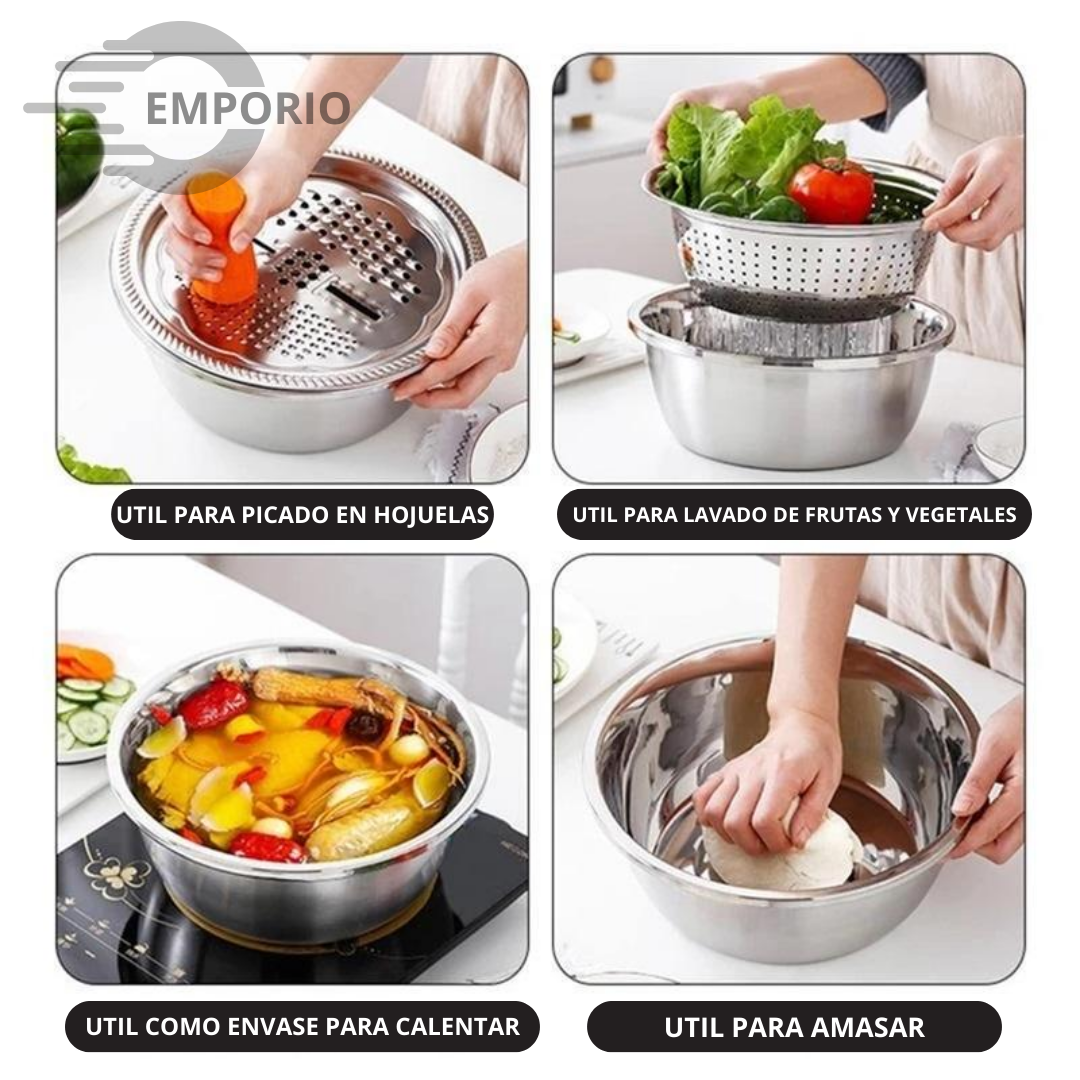 🥗RALLADOR MULTIFUNCIONAL 3 EN 1 CON 49% DE DESCUENTO POR EL MES DE LA GASTRONOMÍA🍲