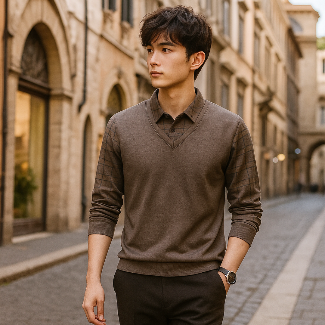 Suéter Camisa Hombre (estilo moderno y casual en un solo outfit) 👕🦺✨