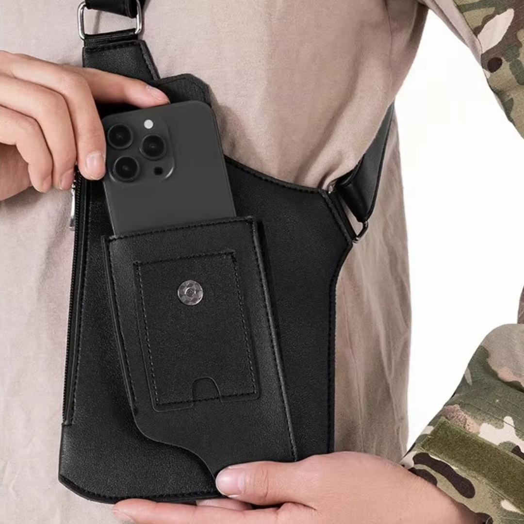 👜MORRAL TÁCTICO ANTIRROBO® PARA AXILA – ESTILO URBANO Y COMODIDAD TOTAL 💼