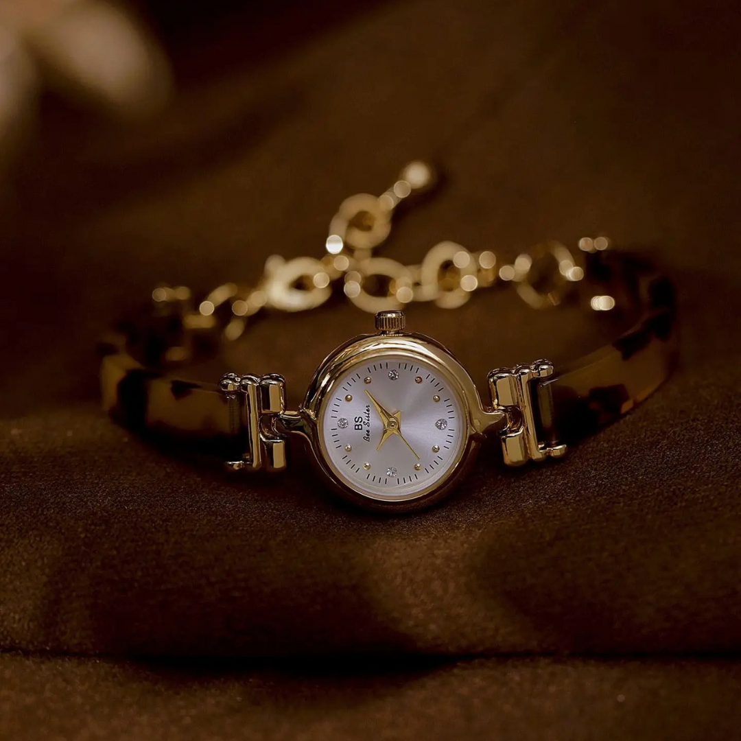 Reloj Clásico BS (elegancia de alta gama con diseño carey y ámbar) ⌚✨🟤