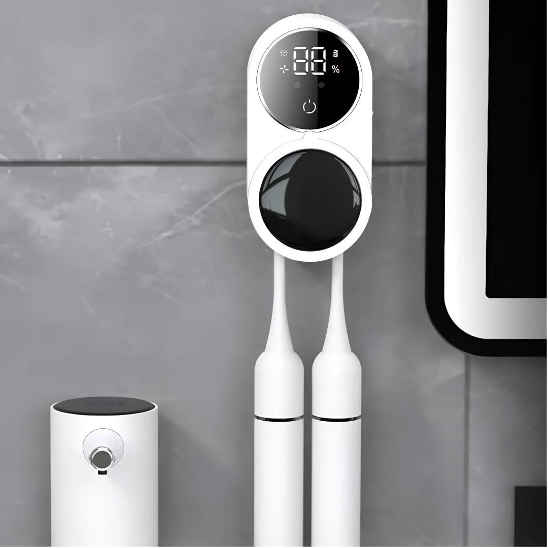 🪥 ESTERILIZADOR INTELIGENTE BITVAE® BV X122 (CON PANTALLA LED Y SOPORTE RECARGABLE PARA CEPILLOS DE DIENTES)✨