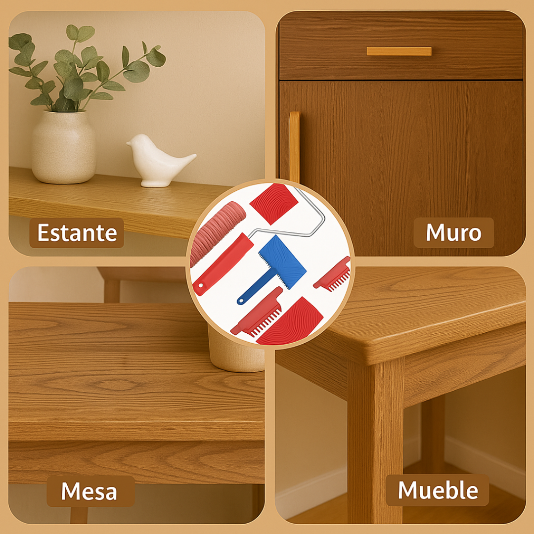 Kit de Herramientas con Textura para Madera 🪵🎨 (crea vetas y acabados realistas en segundos)