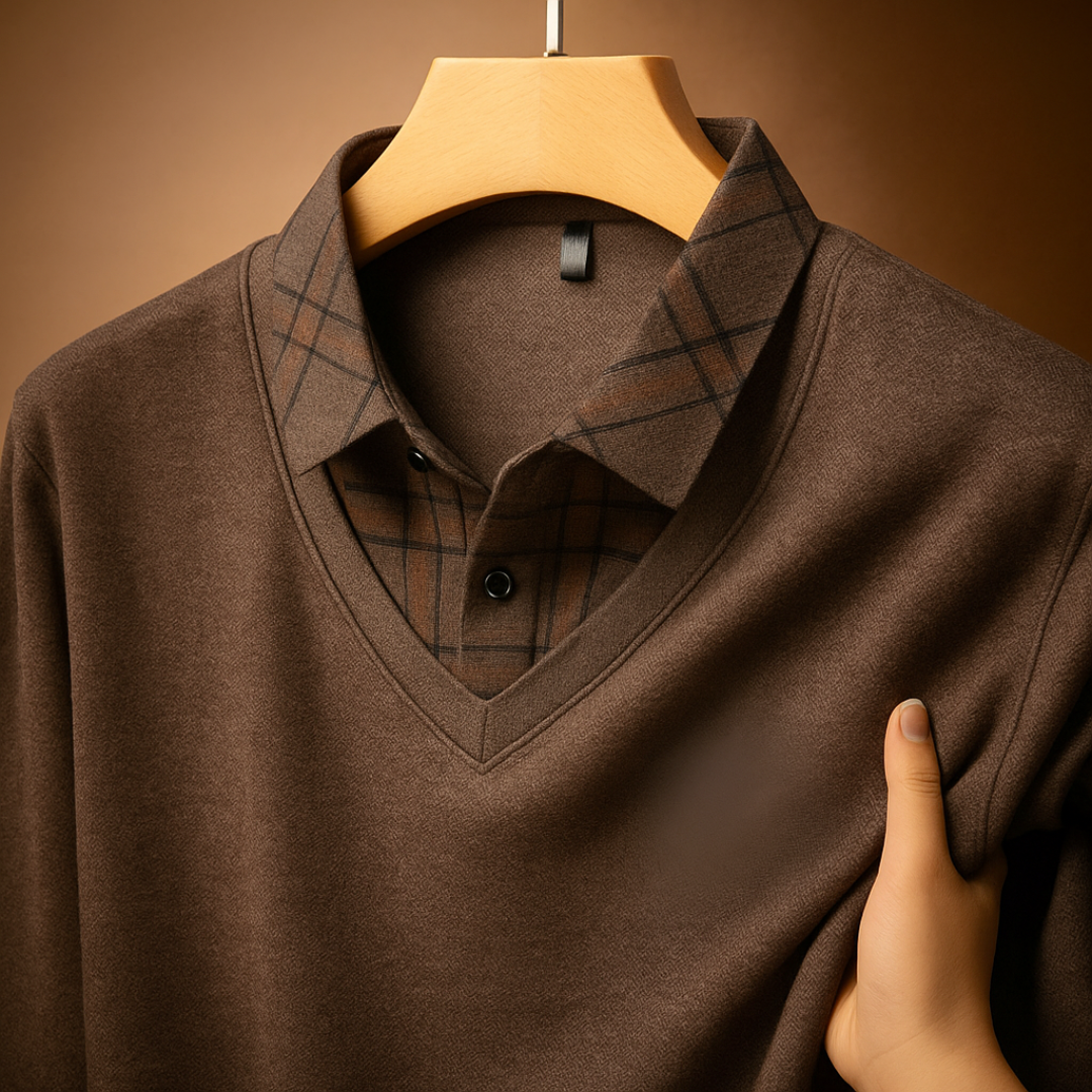 Suéter Camisa Hombre (estilo moderno y casual en un solo outfit) 👕🦺✨