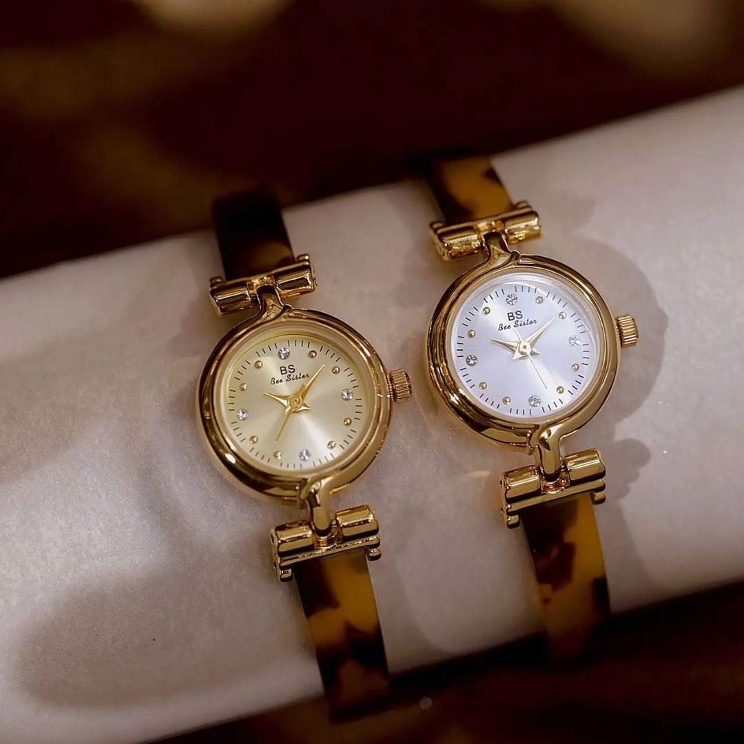 Reloj Clásico BS (elegancia de alta gama con diseño carey y ámbar) ⌚✨🟤