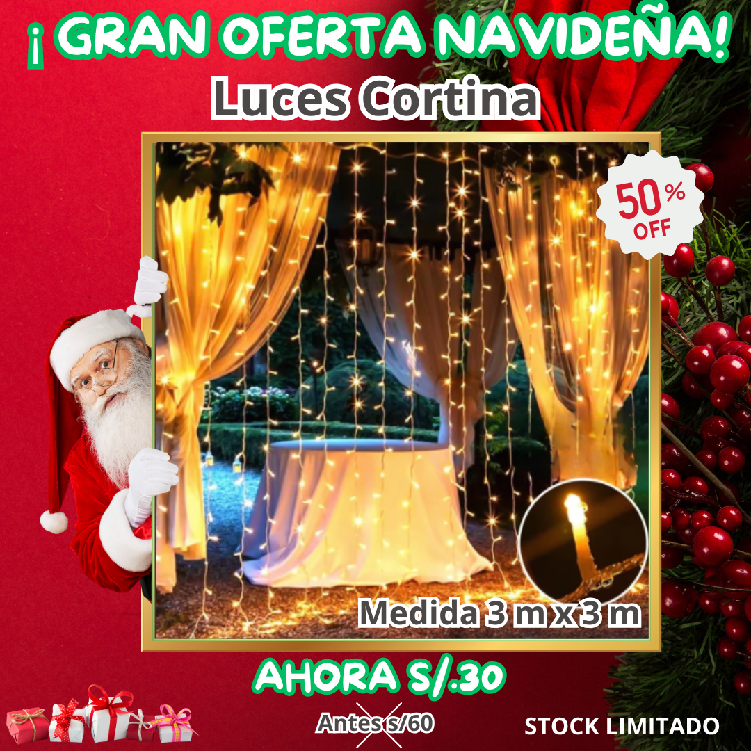 Luces Cortina LED Cálido 💡