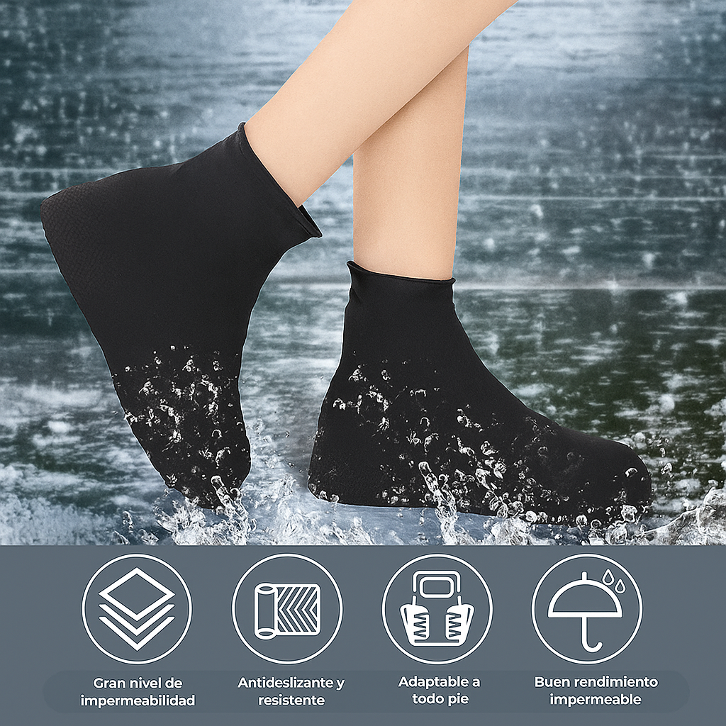 👟 BOTAS DE SILICONA® – CUBIERTA IMPERMEABLE Y ANTIDESLIZANTE 💧 (Mantén tus zapatos secos y limpios en cualquier clima)