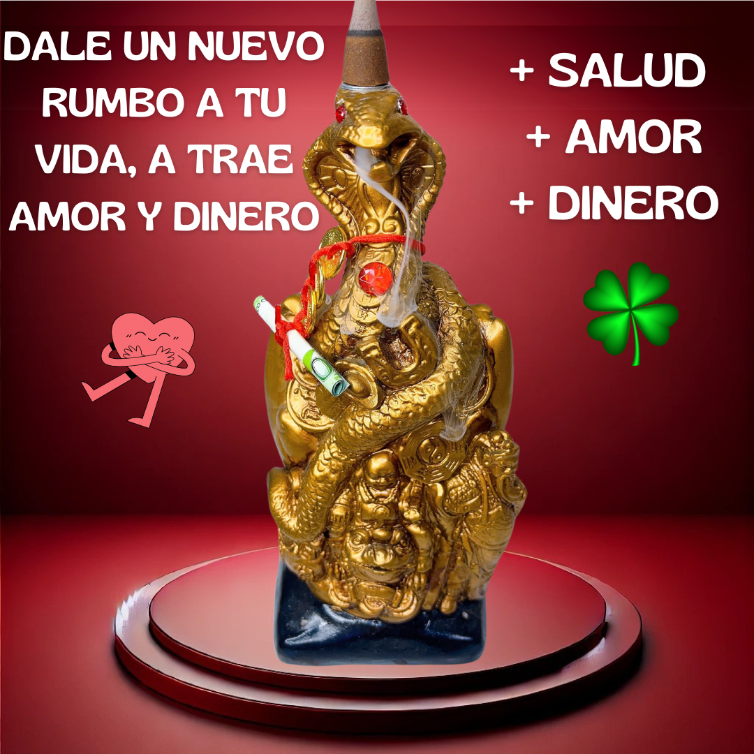 🐍SERPIENTE PORTA INCIENSO SPIRIT SERPENT® (DISEÑO ÚNICO PARA RELAJACIÓN Y ARMONÍA)🌀